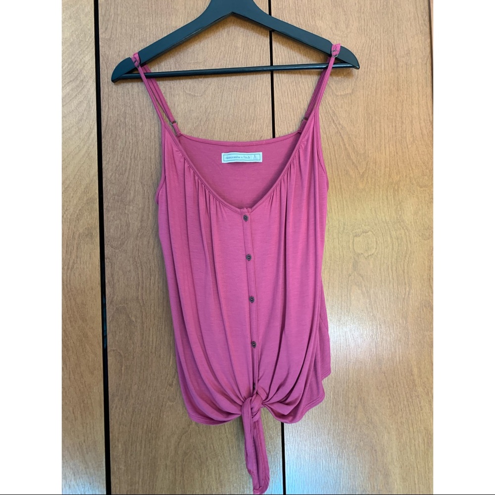 Abercrombie & Fitch Button Down Tie Tank Top